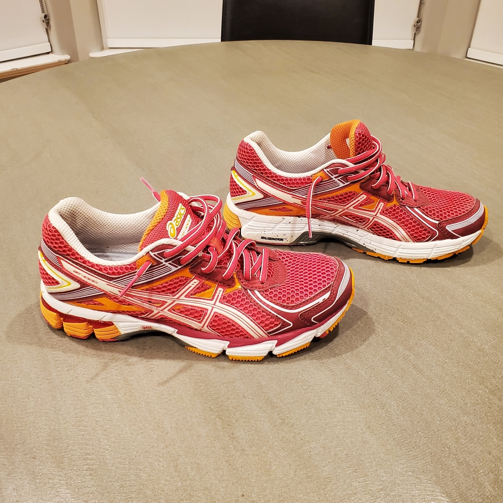 Asics GT-1000 Women's Vibrant Pink and Orange Athletic Shoes